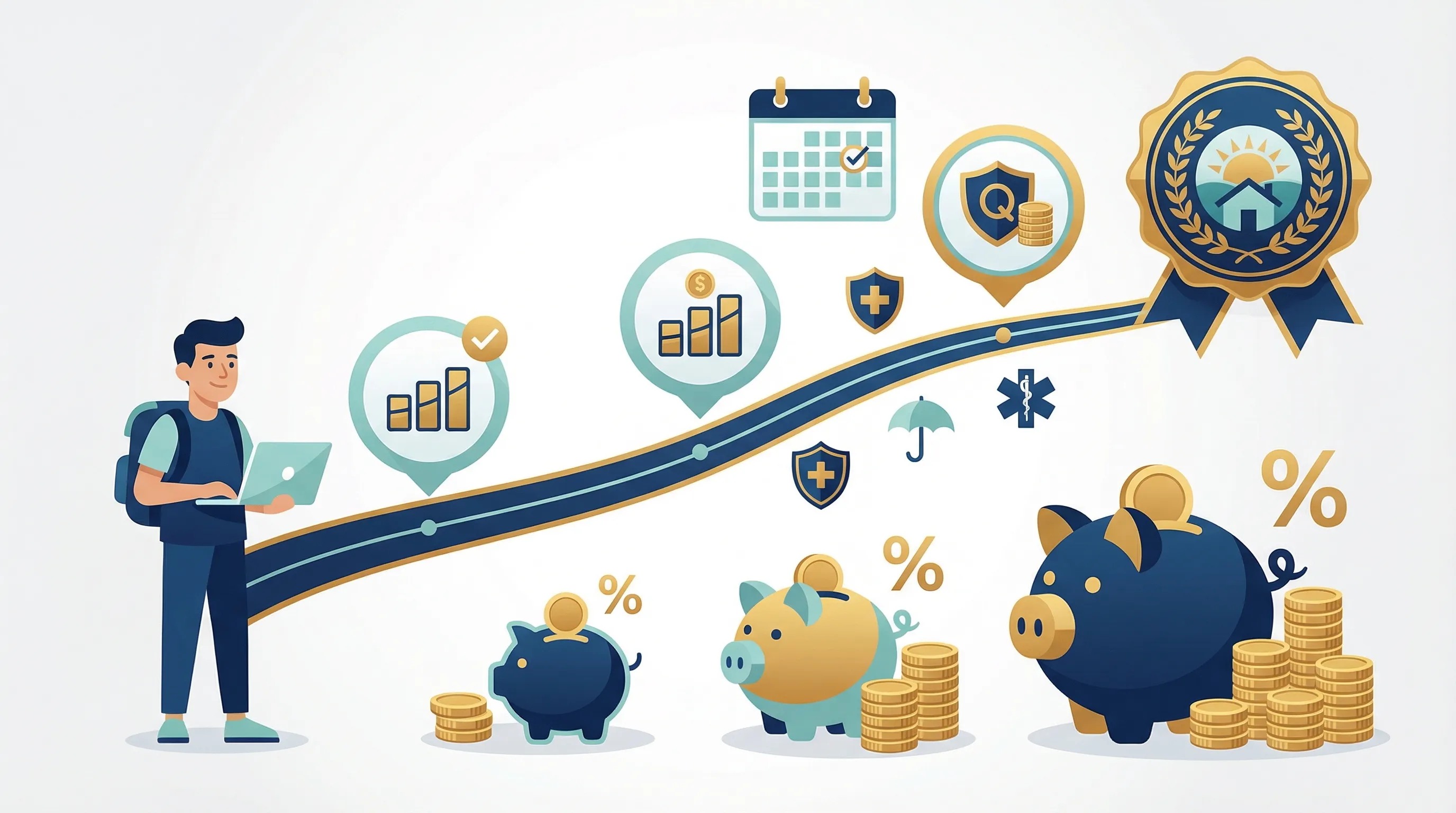 Infographie cumul chômage et micro-entreprise : ARE, ARCE et ACRE