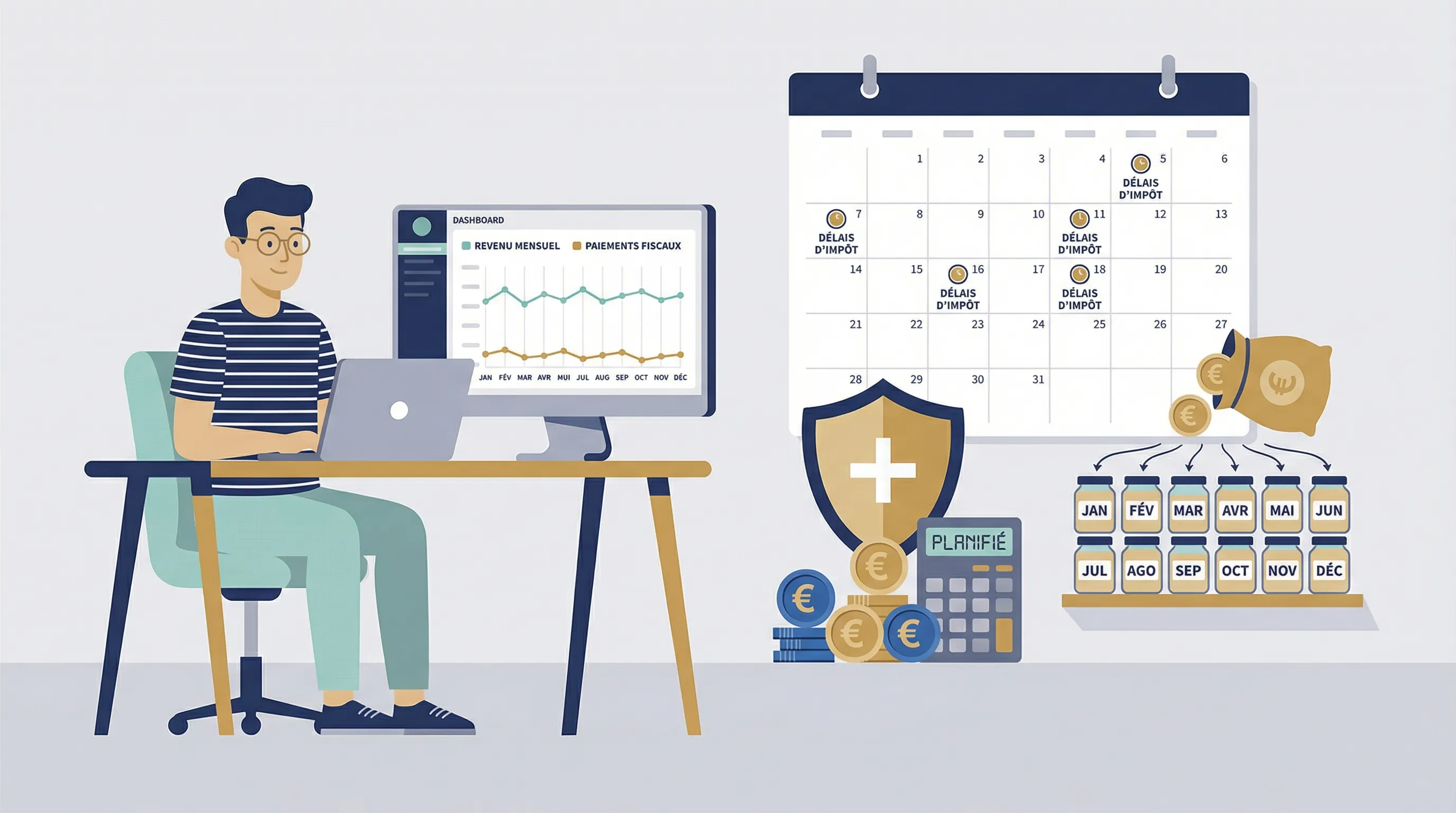 Anticiper ses impôts en micro-entreprise : prélèvement à la source et acomptes